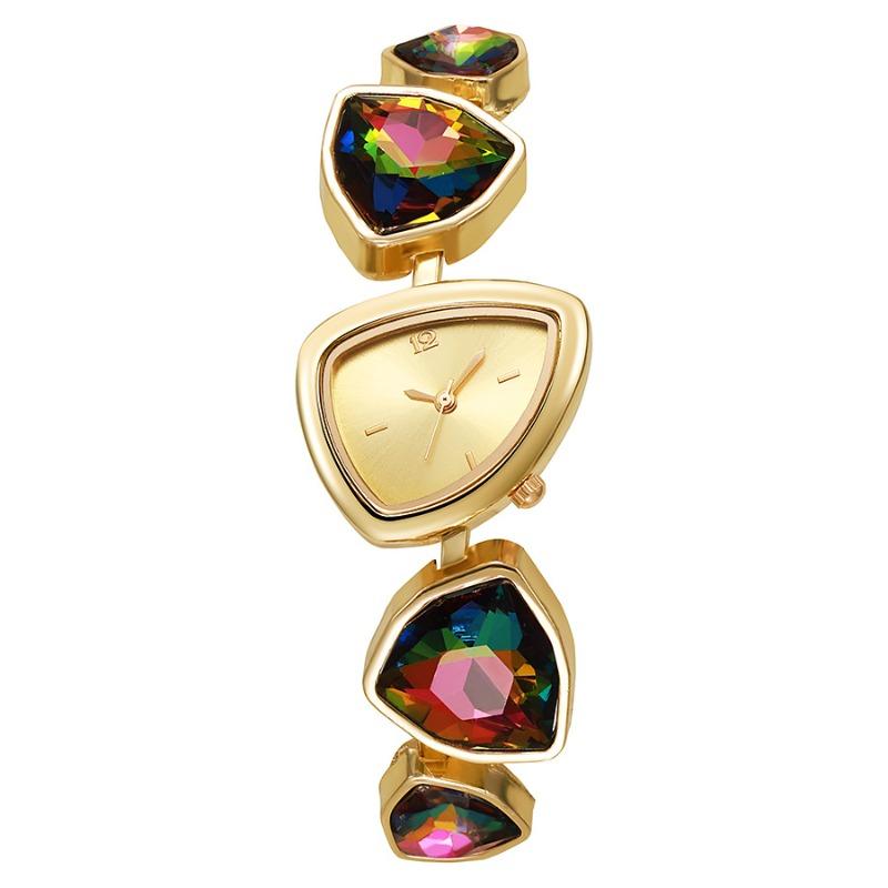 Nouvelle montre de mode de grande valeur pour femmes, cristal de montre irrégulier incrusté de diamants, luxe léger, niche, montre à quartz de grande valeur pour femmes