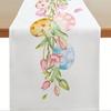 1 Pc Easter Egg Floral Table Runner 2D Single Print Watercolor Home Decor Elegant Accessory Festive Functional Holiday-Themed
