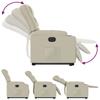 Recliner Chair with Lift Assist Electric Cream Artificial Leather