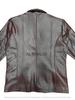 Lammleder Formell Stilvoll Mode Herren Blazer Burgunder Handgefertigt Echtes Leder