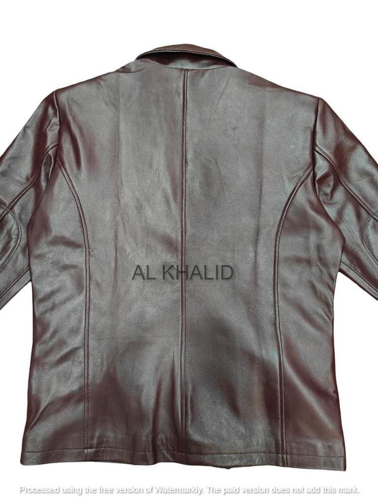 Lammleder Formell Stilvoll Mode Herren Blazer Burgunder Handgefertigt Echtes Leder