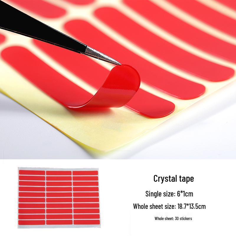 Пылезащитная прозрачная коробка для хранения и демонстрации ногтей большой емкости с цветной картой Long Double-sided Adhesive Strip 598₽