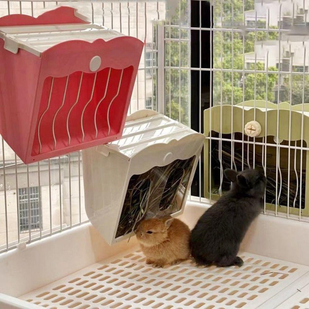 Hanging Rabbit Hay Holder Large Capacity Grass Basket Practical Rabbit Grass Rack  for Pet Cage