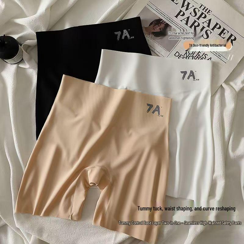 7a Women's High-Waisted Seamless Safety Shorts: Anti-Bacterial, Non-Rolling, Tummy Control & Butt Lifting.