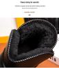 Men's Classic Leather Snow Boots - Thick Velvet, Cold-Proof, Waterproof, Short Winter Cotton Shoes