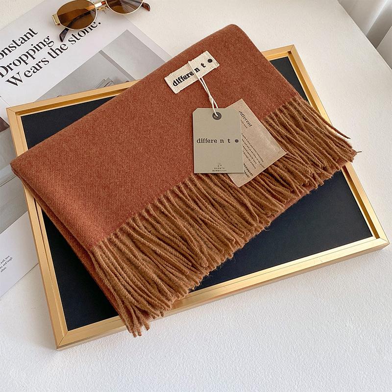 45 Color Winter Scarf For Women Long Warm Cashmere Scarves Hijab Solid Lady Shawl Wrap Female Pashmina Bandana Head Stole