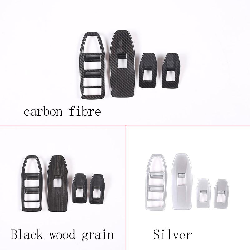 ABS Chrome/Carbon Fiber Car Window Lift Swtich Button Cover Trim Accessories For BMW X1 IX1 U10 U11 2026-2026