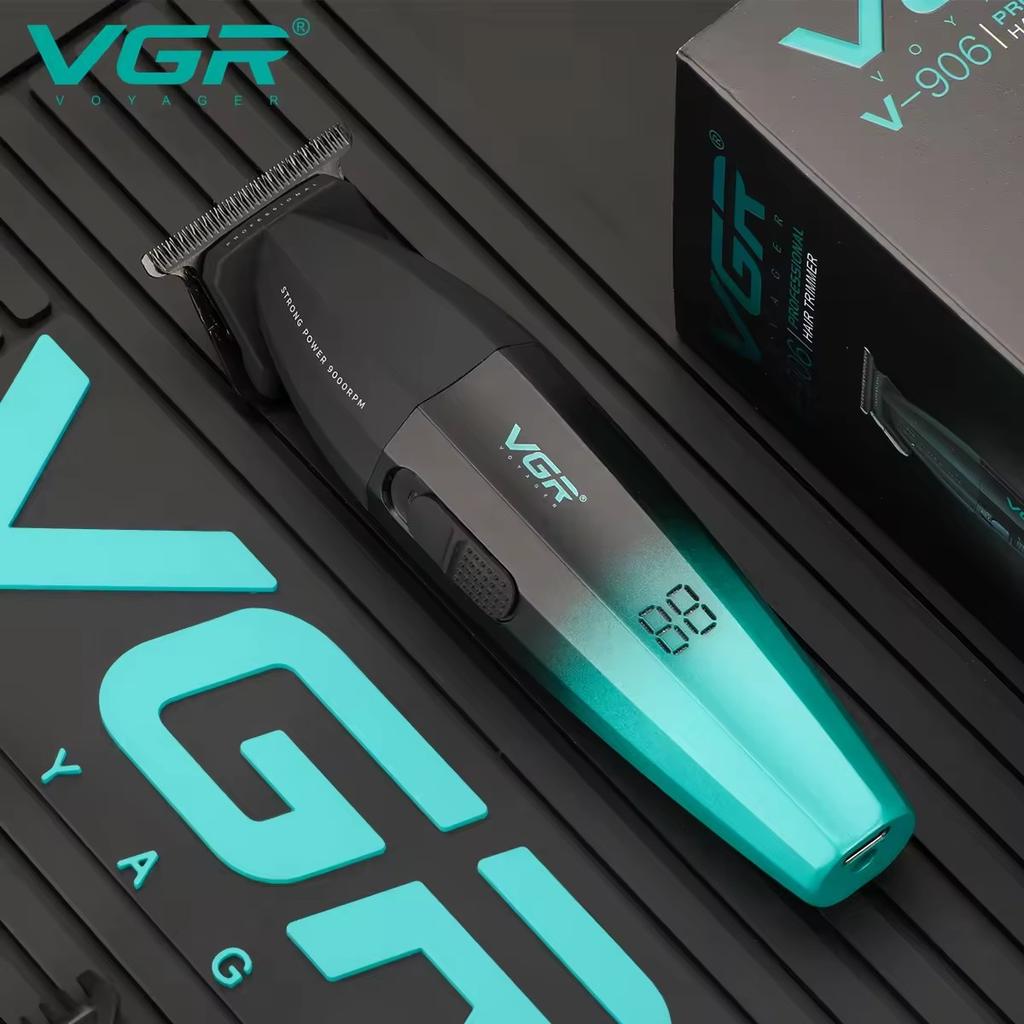 Recortadora de Pelo Original VGR 906 Cortapelos Profesional para Barba 9000 RPM Corte de Pelo Barbera Recortadora de Metal para Hombres Máquina Cortapelos Segura y Amigable con la Piel