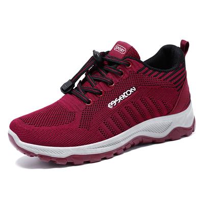 New Women's Breathable Running Shoes Women's Fashion Trend Soft Sole Running Shoes Lace Up Sneakers
