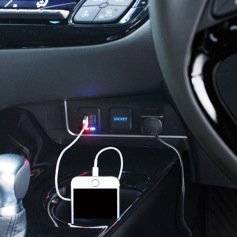 Tsuchiya Yac Power Box SY-C5 for TOYOTA C-HR (RHD, USB×2 & Sockets×2)