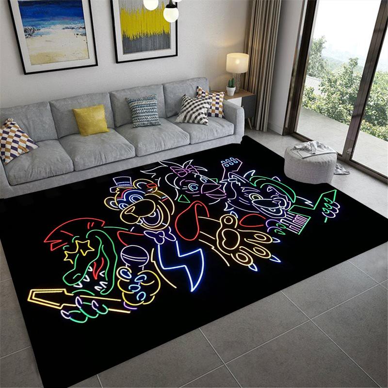 FNAF Carpet Rug for Living Room Bedroom Home Sofa Decoration,Kids play Non-slip Floor Mat