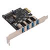 PCI E To USB 3.0 Expansion Card 5GB Transmission 4 Ports 15Pin Rear USB3.0 Expansion Card For