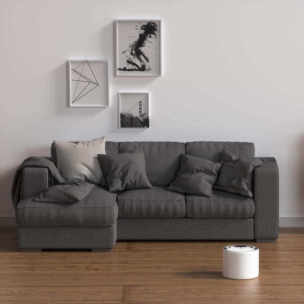 PETKIT Pet Water Drinker Cordless Quiet Pump Circulation Type Triple Filtration Automatic Power Off with LED Light Large Capacity Cat Dog White 1.35L