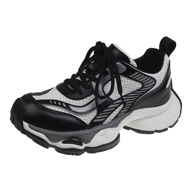 Temperament Platform Dad Shoes Women 2025 New Summer Mesh Breathable Casual Sports Shoes Versatile Commuter Shoes