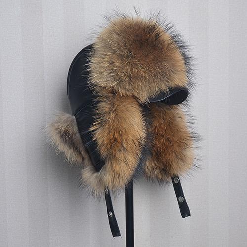 Hot High-end Luxury Fur Hat Men's Fox Fur Hat Lei Feng Cap Ear Cap Fur Necessary Hat Real Fur Hat 100% Sheepskin Top Fox Hat