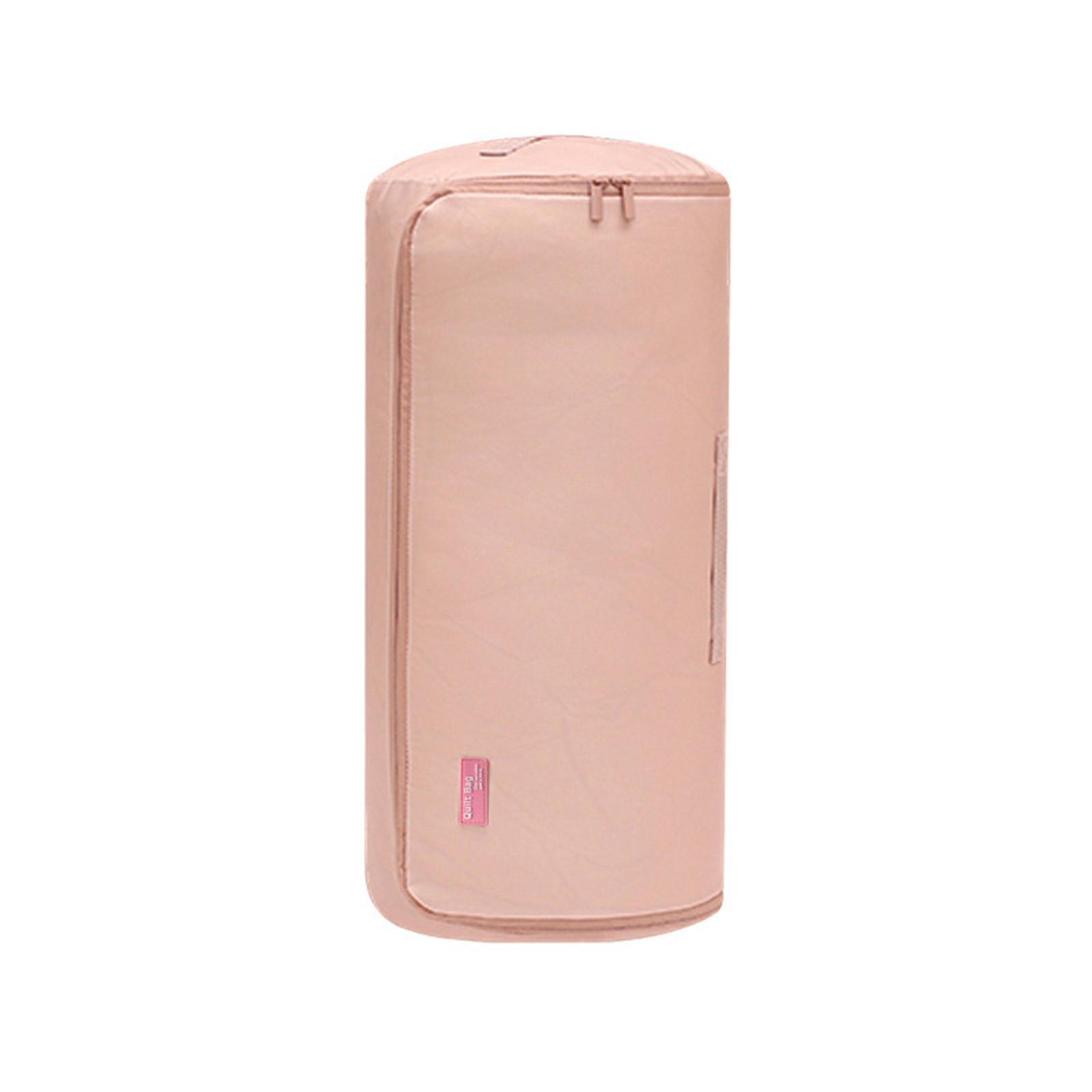 

Compression Storage Bag Cylindrical Shape Ideal for Seasonal Items Efficient Space Utilization Reusable Organizers S рожевий