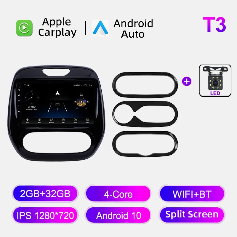 Android Auto Radio For Renault Captur CLIO Samsung QM3 2011 - 2018 Stereo Carplay GPS Navigation System 2 Din DSP DVD Head Unit
