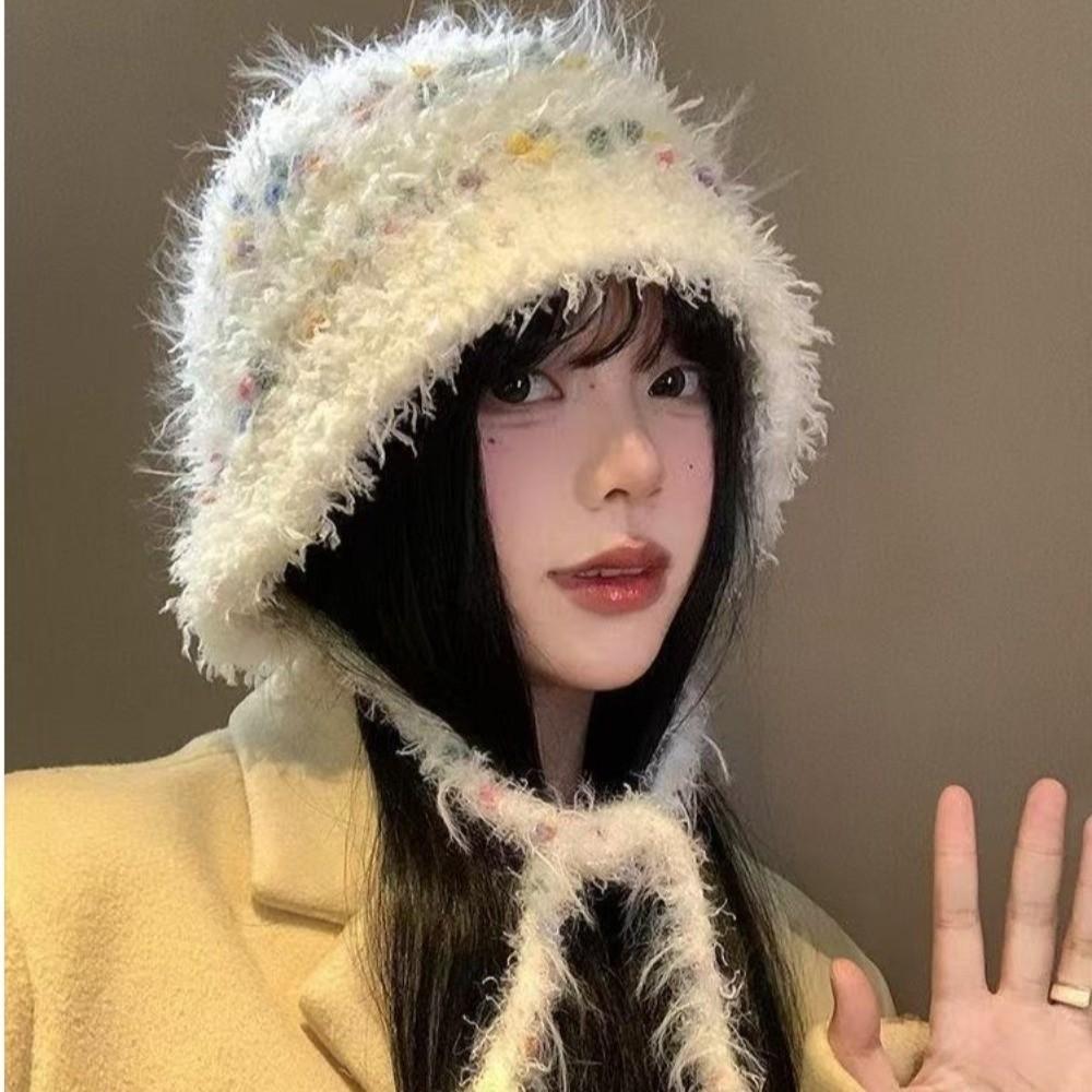 Ear Protection Winter Hat Warm Earmuff Knitted Hat Cute Lei Feng Cap for Women