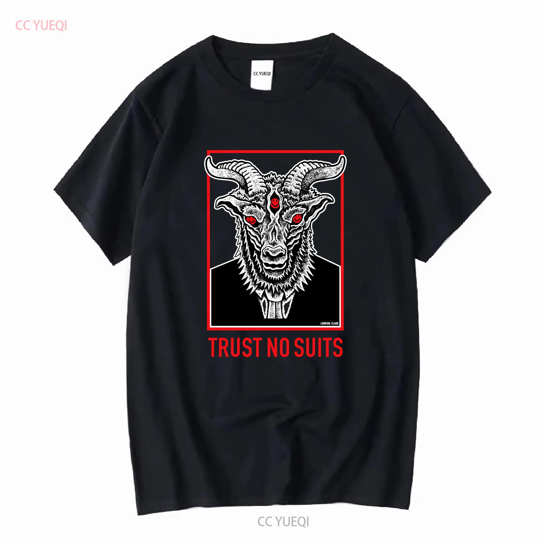 

Lurking Class T Shirt Men Size XL Goat Trust No Suits vintage Washed Slightly Top For Everyday Wear fashion Comfortable 4XL