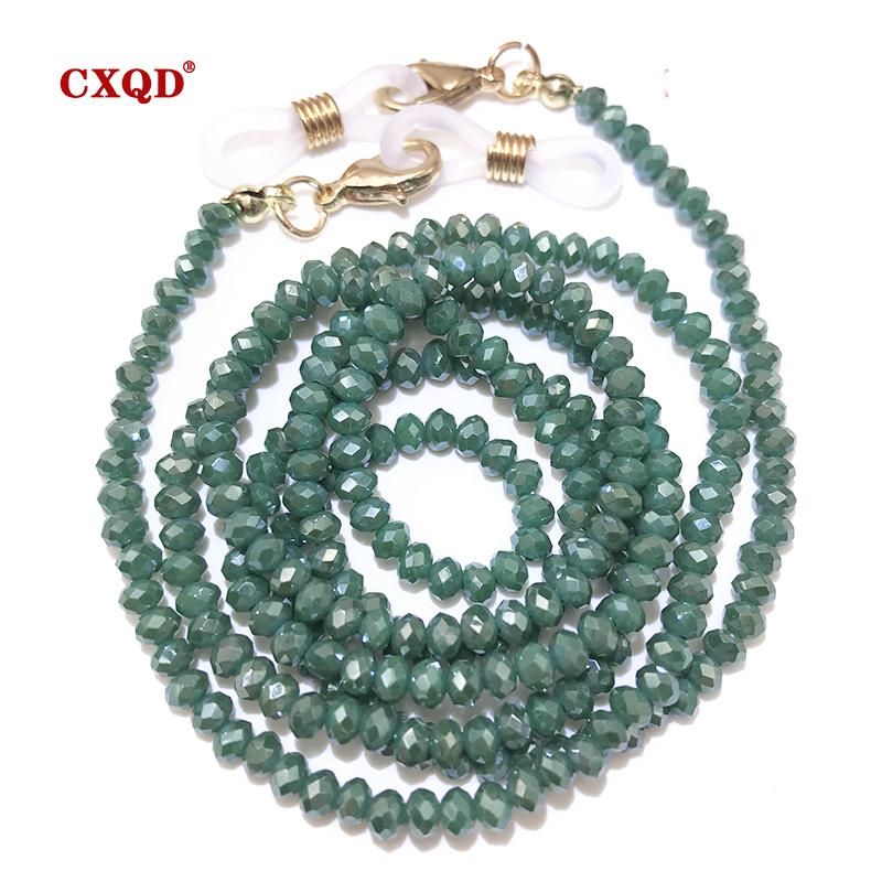 Handgefertigte Mode 3mm Galvanisierte Lesebrillen Kette Perlen Lanyard Damen Sonnenbrillen Schnüre Brillen Masken Halter Geschenk