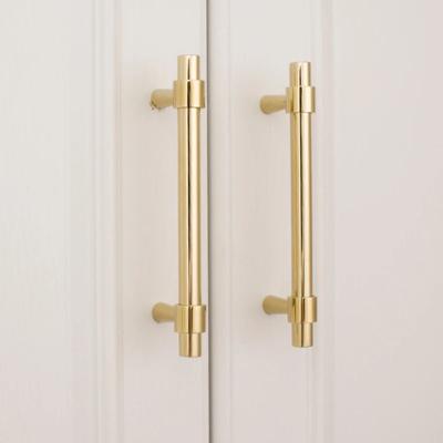 1 stücke Massivem Messing Möbel Griffe T-bar Licht Luxus Mode Gold Kleiderschrank Kommode Schrank Schrank Schublade Zieht