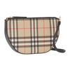 Burberry Olympia Series Vintage Check Print Cotton Blend Polyurethane Underarm Half Moon Shoulder Tote Bag Women bags Beige 80505801