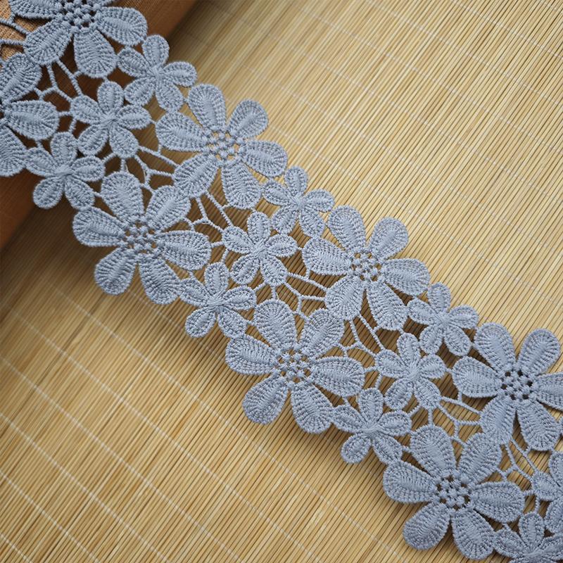 2Yards Exquisite Lace Cotton Embroidery Ribbon Lace Trim Skirt Sewing Accessories Clothing Decorative Materials High Quality New