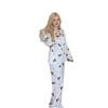Ice silk pajamas women's spring and autumn printing thin long-sleeved trousers suit can be worn outside in the Year of the Horse, loungewear, high-end