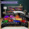 Custom Name Among us Pattern Bedding uilt Set uilt Cover Pillowcase Home Decoration Birthday Gift (1*duvet cover+2*pillowcase without core)