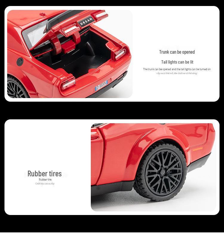 Muscle Car Hellcat Alloy Sports Car Model Collection – 1:32 Scale Ornamental Toy