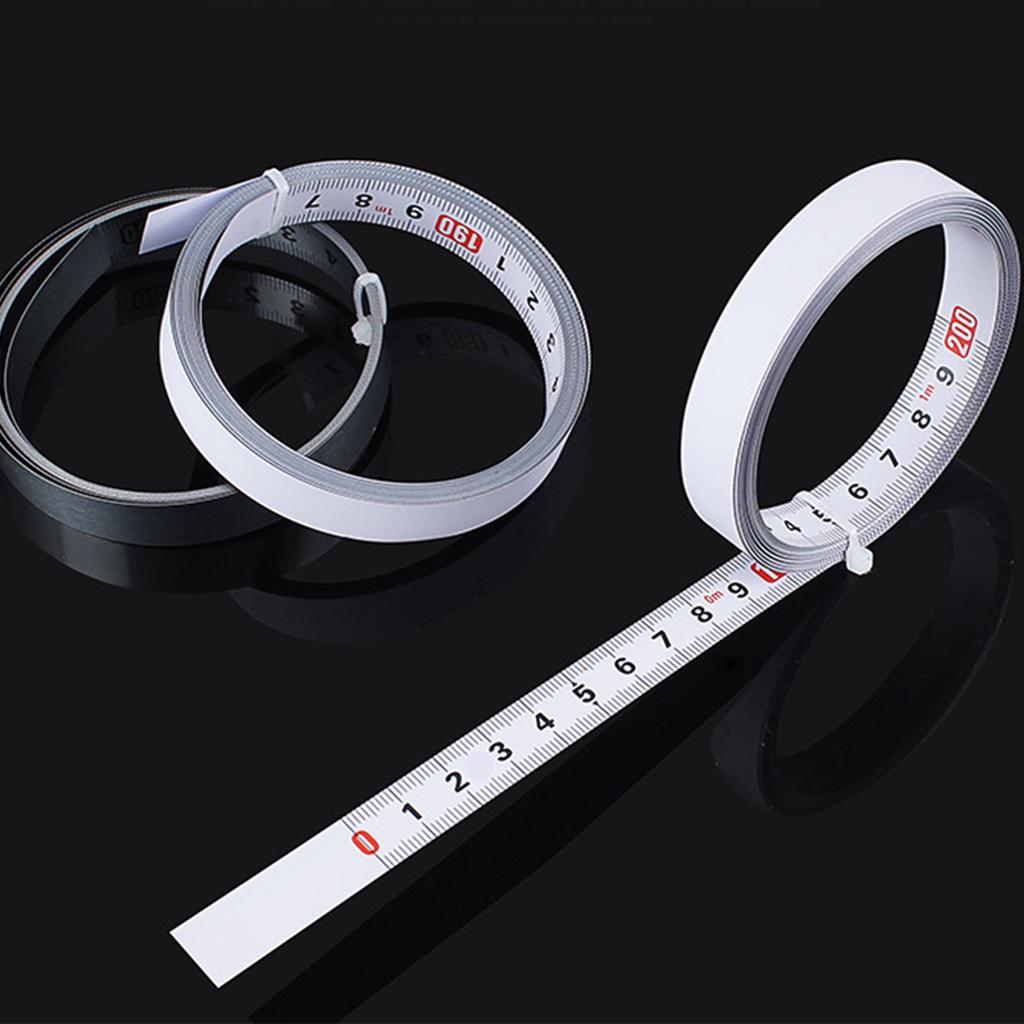 Self Adhesive Measuring Ruler Carbon Steel Measure Tape Left To Right Reading 13mm Width 5 Meter