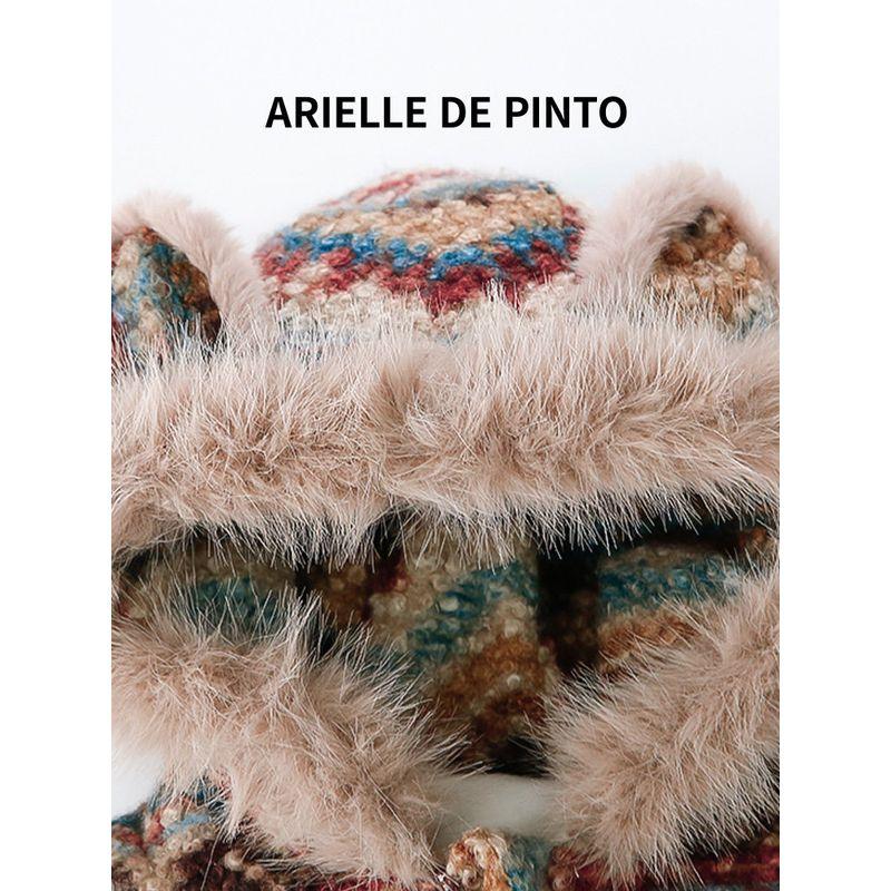 French Arielle De Pinto Winter Coat for Boys and Girls, Hooded Cartoon Top, Baby Fleece-Lined Thick Sweater