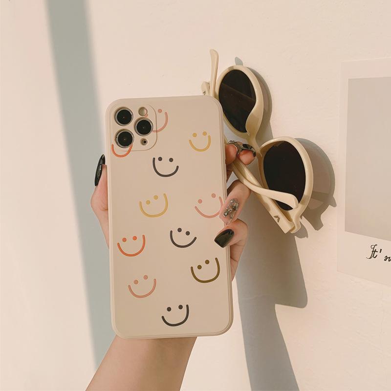 Simple Smiley Face 14pro Suitable for IPhone 15 IPhone Case 16 Silicone Case 13X/8 Soft 11