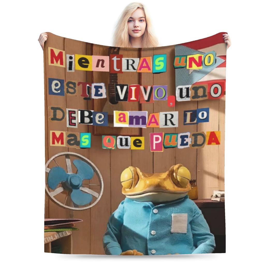 Debi Tirar Mas Fotos DTMF Bads Bunnys Music Tour Blanket Multi-size Cozy and Lightweight Throw Blankets for Couch Sofa and Bed