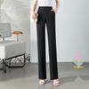 Women's High Waist Ice Silk Summer Pants - Lightweight, Loose-Fit, White Casual Suit Style