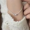 925 Silber Schlangenketten Herz Anhänger Armband für Damen - Süßer, Schlichter Stil