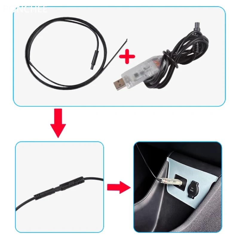 For BYD Seagull Dolphin MINI 2023-2024 Interior Ambient Lighting Central Control Atmosphere LED Light Strip Automobile Supplies