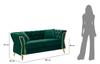 Sofa Emy Green With Cushionscm 162X83X76