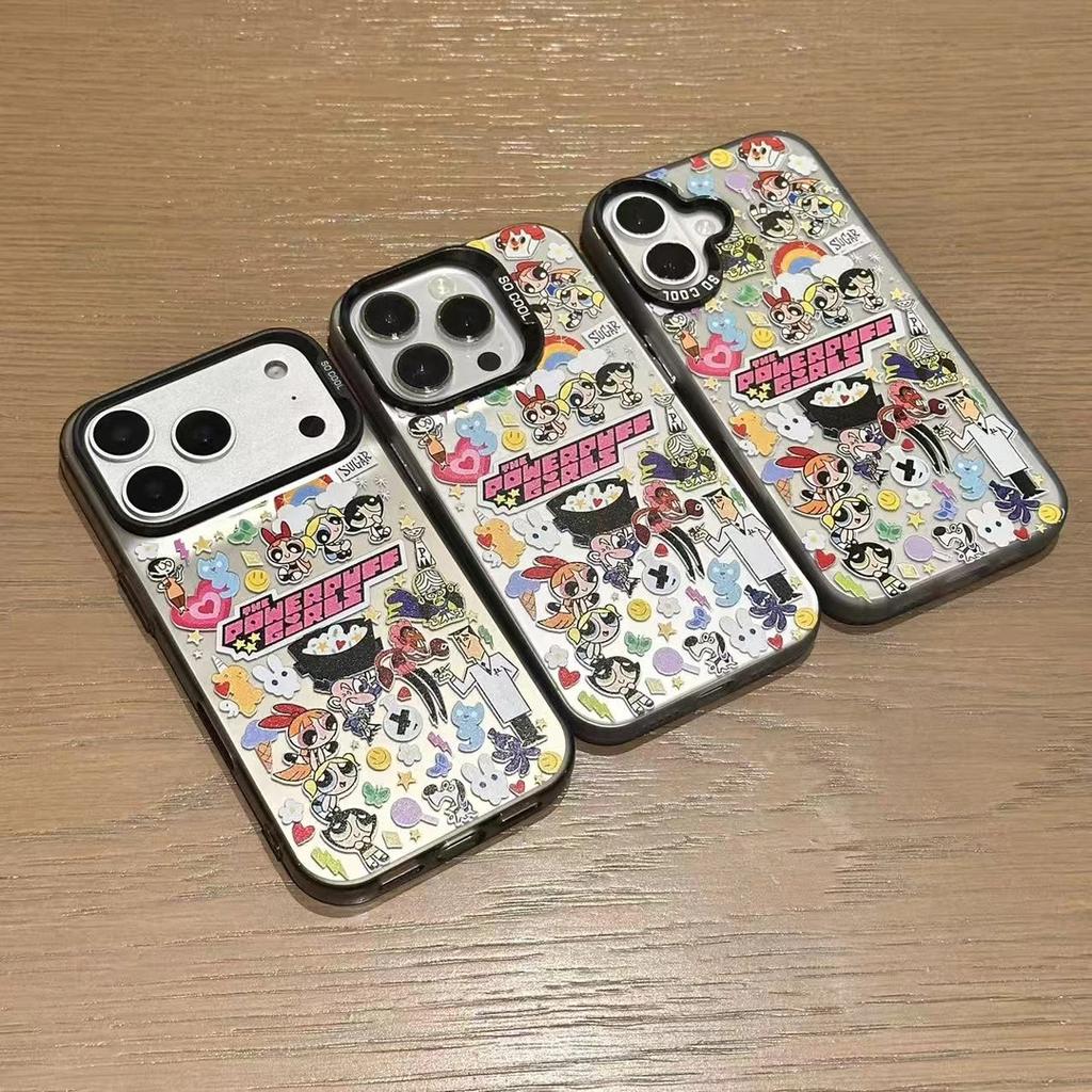 Cute flying policewoman for iPhone17Promax mobile phone case Apple 16 color silver IMD large hole 15Pro