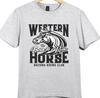 Western Horse T Shirt Cowboy Born To Ride Riding Club Graphic Tee Ranch Style
