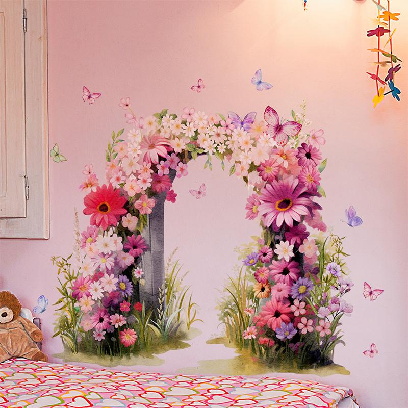 2 Stück Fensterblick Malerei Wandaufkleber Brillenfreie 3D Wanddeko Abziehen und Aufkleben Wandaufkleber für Wohnzimmer Badezimmer