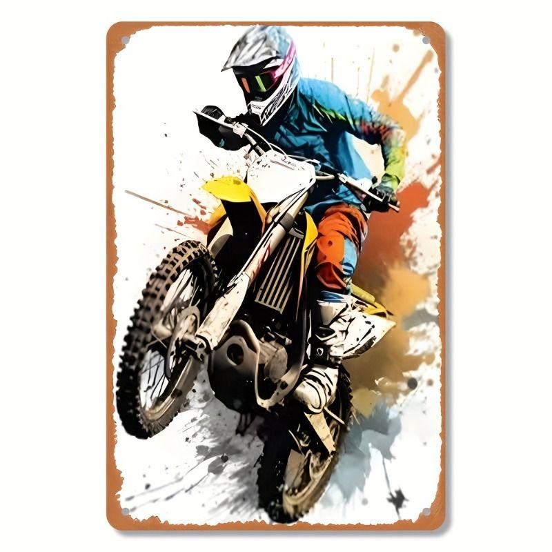 Vintage Tin Sign Retro Motorcycle Garage Wall Decor Bar Man Cave Artwork