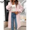 Plus Size Mid-Length Knit Cardigan D79853