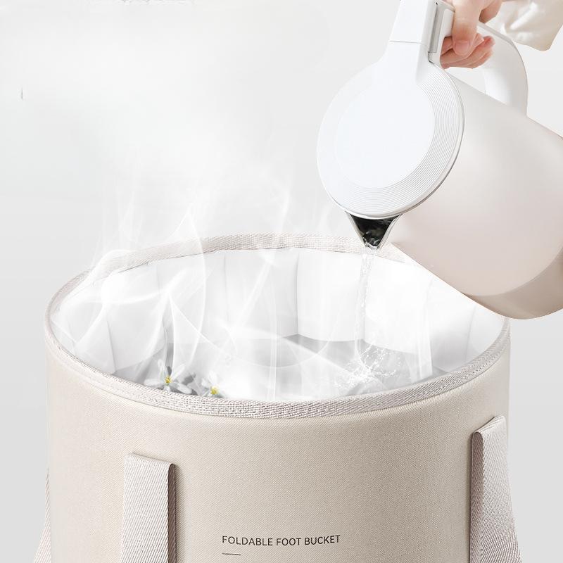 Składana torba na stopy wysoka za łydkę domowy artefakt do kąpieli stóp miska do stóp izolowane wiadro do kąpieli stóp stała temperatura