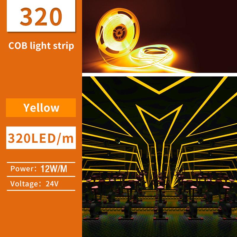 5m/10m/Lot FCOB LED Strip Lights High Density Flexible COB DC24V RA90 Bule Red Green Pink 3000K 4000K 6000K LED Tape Decoration