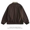 Giacca Unisex Retro a Quadri Ricamata - Top Versatile Largo Casual con Revers per l'Autunno
