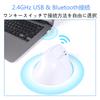 Vertical Mouse, Wireless, Bluetooth & 2.4G, USB, 3-Mode, Vertical, Quiet, 6 Buttons, Optical, Compact, Type-C Rechargeable, Ergonomic, Right-Handed,