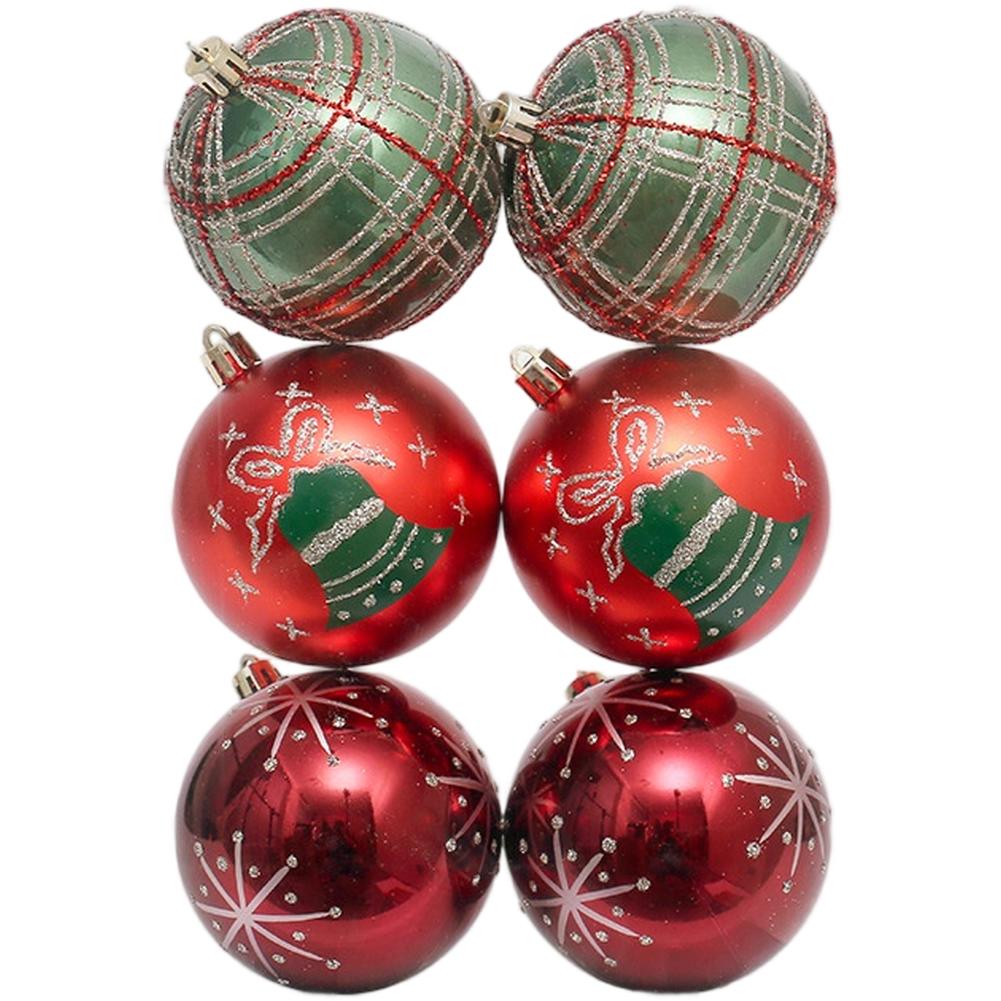 Christmas Ornaments Hand Painted Balls Seasonal Handling Resistance