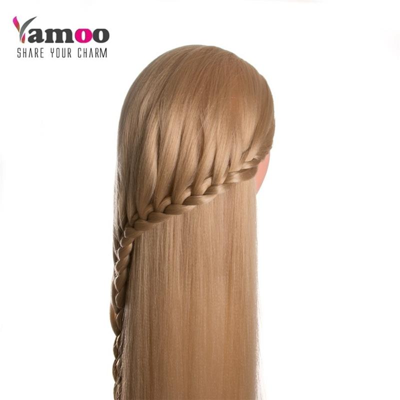 65CM/80CM Weiblicher Kopf Puppenfrisuren Schaufensterpuppe Friseur Styling Trainingskopf für Friseure Kunsthaar Schaufensterpuppenkopf