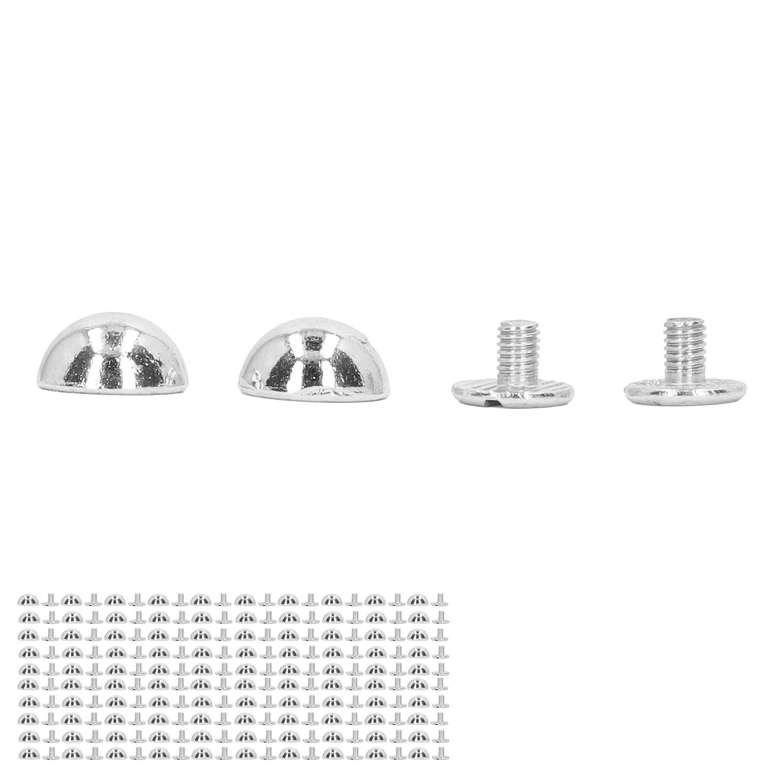 

8 мм 100 комплектов кожаных заклепок, набор круглых грибовидных гальванических декоративных заклепок трубчатых металлических серебряный